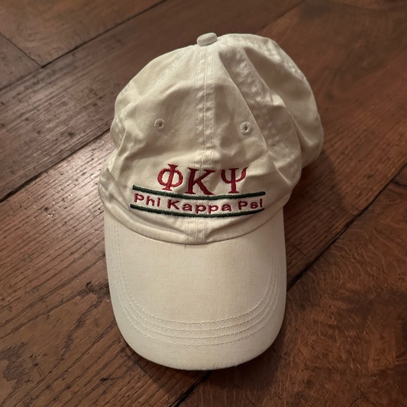 White Phi Kappa Psi ΦΚΨ Adjustable Hat - Picture 1 of 1